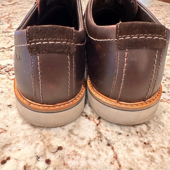 Clark’s Men's Brown Leather Oxford Shoes size 12 business casual comfort lace - Picture 9 of 10